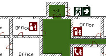 ArCADia-Escape Routes – fire evacuation plan with ISO 23601 compliant symbols